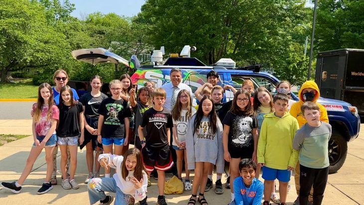 Image for story: First Alert Storm Tracker visits Union Mill Elementary