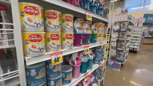 Baby formula in store aisle (SBG File)