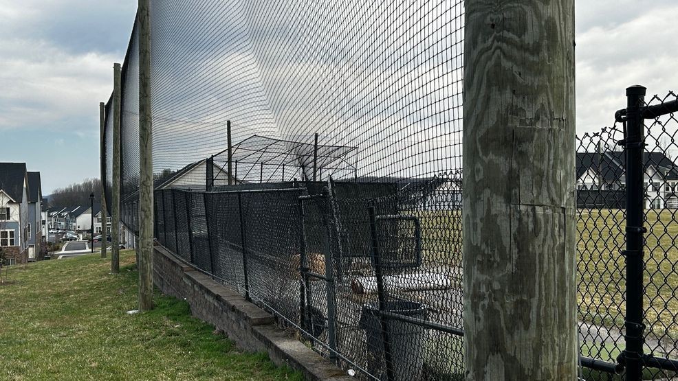 Baseball net at Oakdale High School{&nbsp;} (7News)