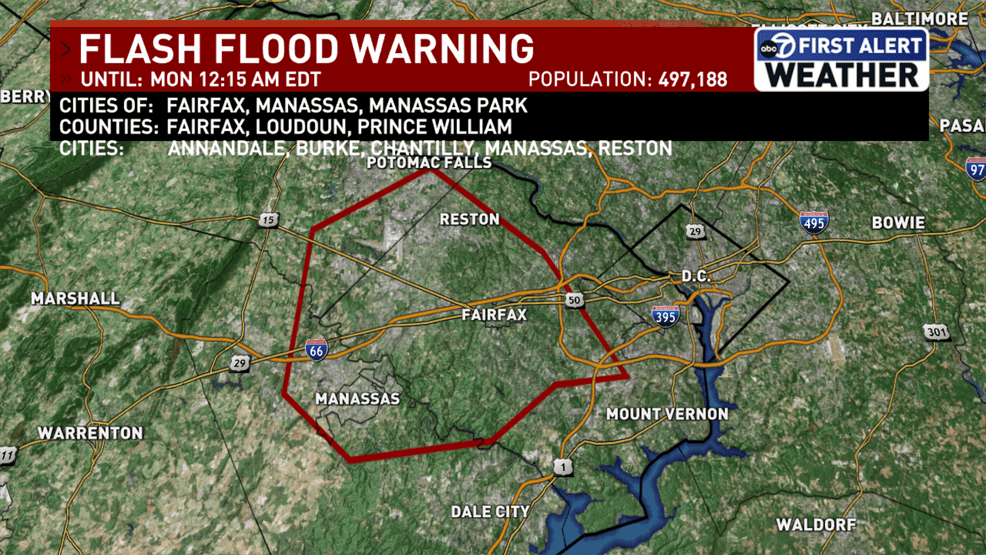 Flash Flood Warning for portions of Fairfax and Manassas counties