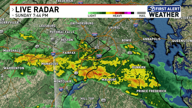 Sunday evening radar