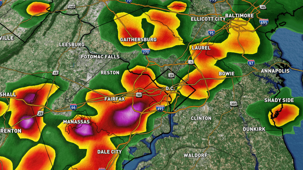 Saturday evening storms