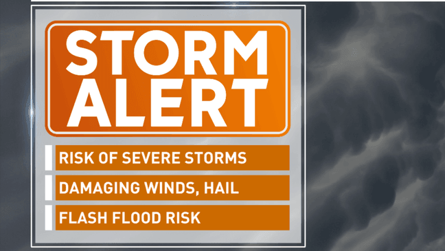 Storm Alert - Sunday Afternoon