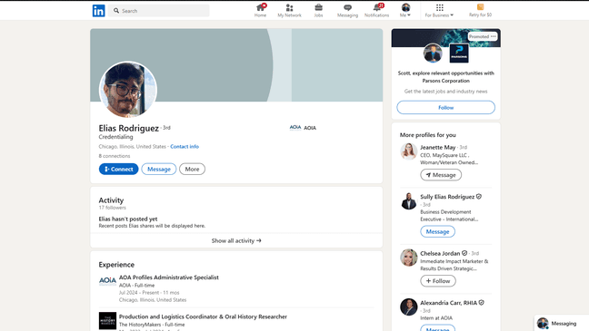 Elias Rodriguez's LinkedIn page. (LinkedIn)